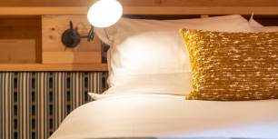 En suite bedroom with Mountain views, Chalet Les Loups