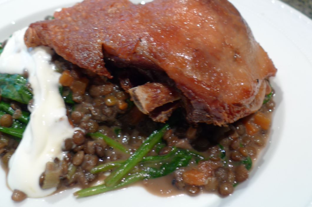 Duck Confit with French Lentils - Catered Chalet Recipes